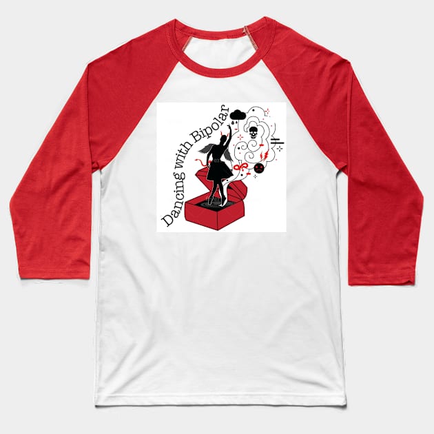 Dancer..Dancing with Bipolar logo2 Baseball T-Shirt by DawnSherine